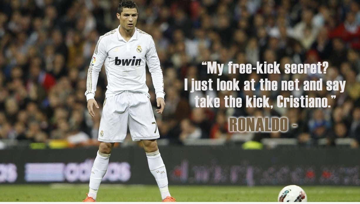 Download Cristiano Ronaldo Of Real Madrid Football Quotes Wallpaper