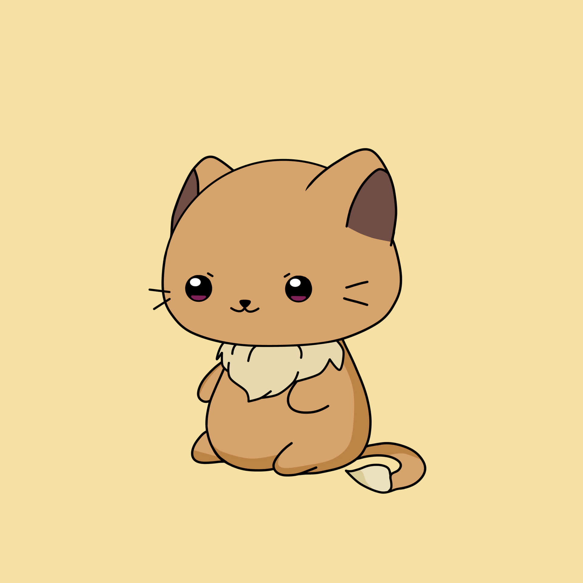 Download Eevee Cartoon Cute Cat PFP Wallpaper