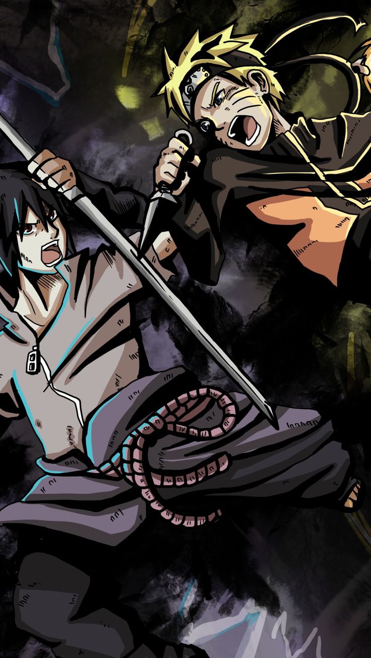 Wallpaper Phone And Sasuke Full HD