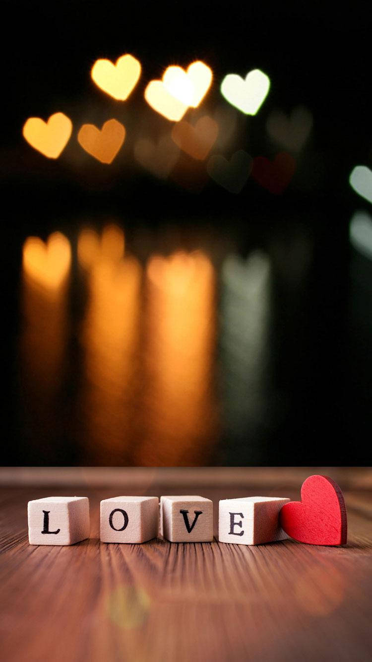 Download Adorable Cubes Heart Love iPhone Wallpaper