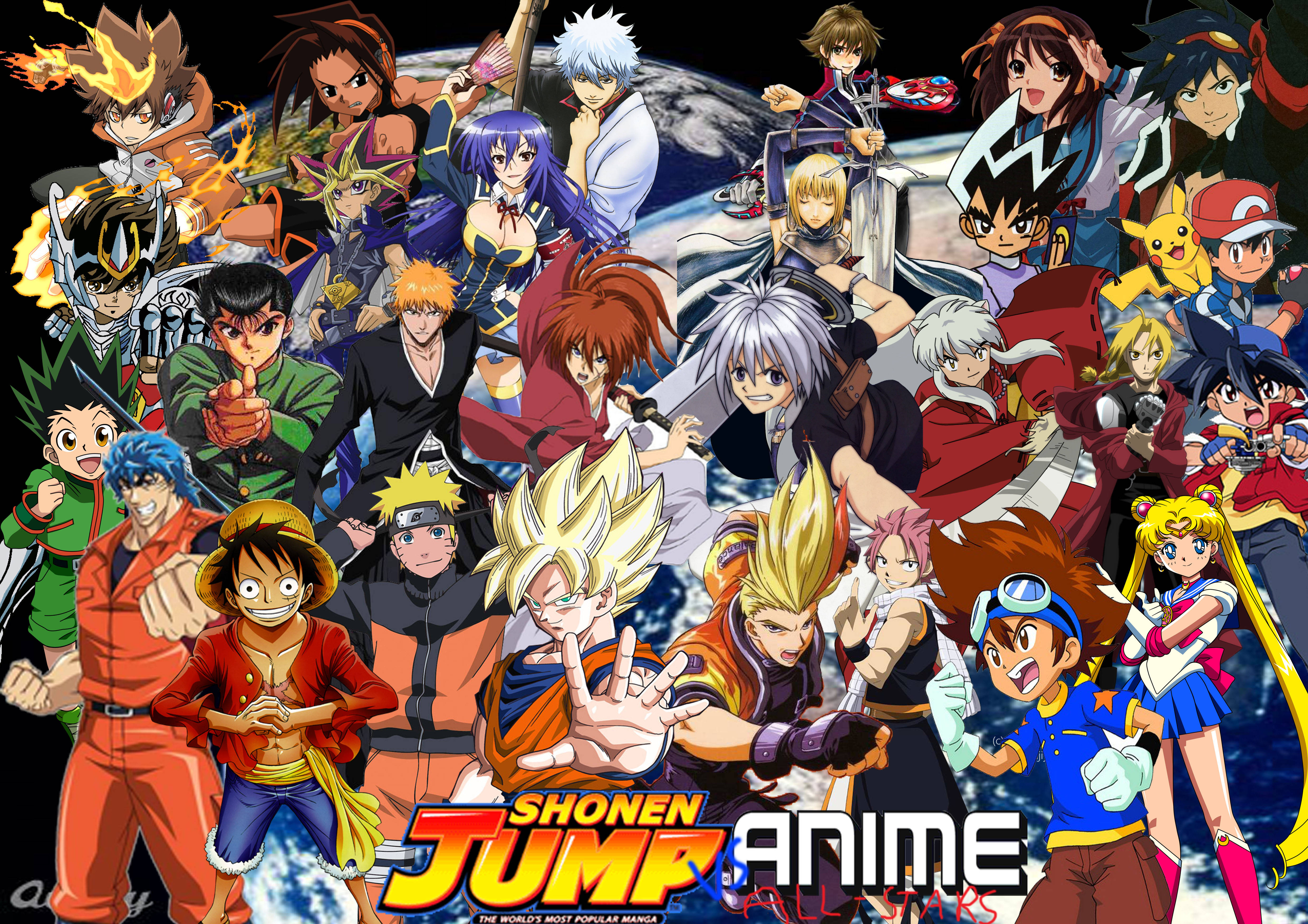 Download All Anime Shonen Jump Characters Wallpaper
