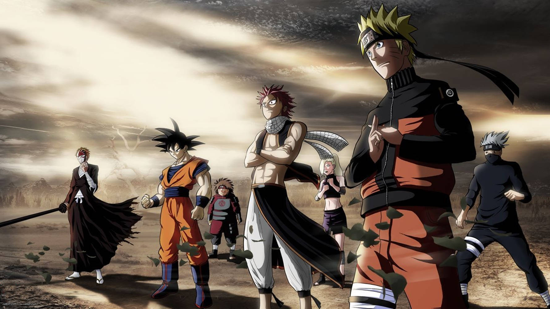 Download Anime Naruto And Other Shonen Characters Wallpaper