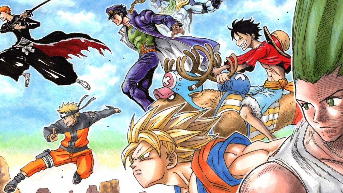 Anime Crossover Manga Series Widescreen Wallpaper 105293