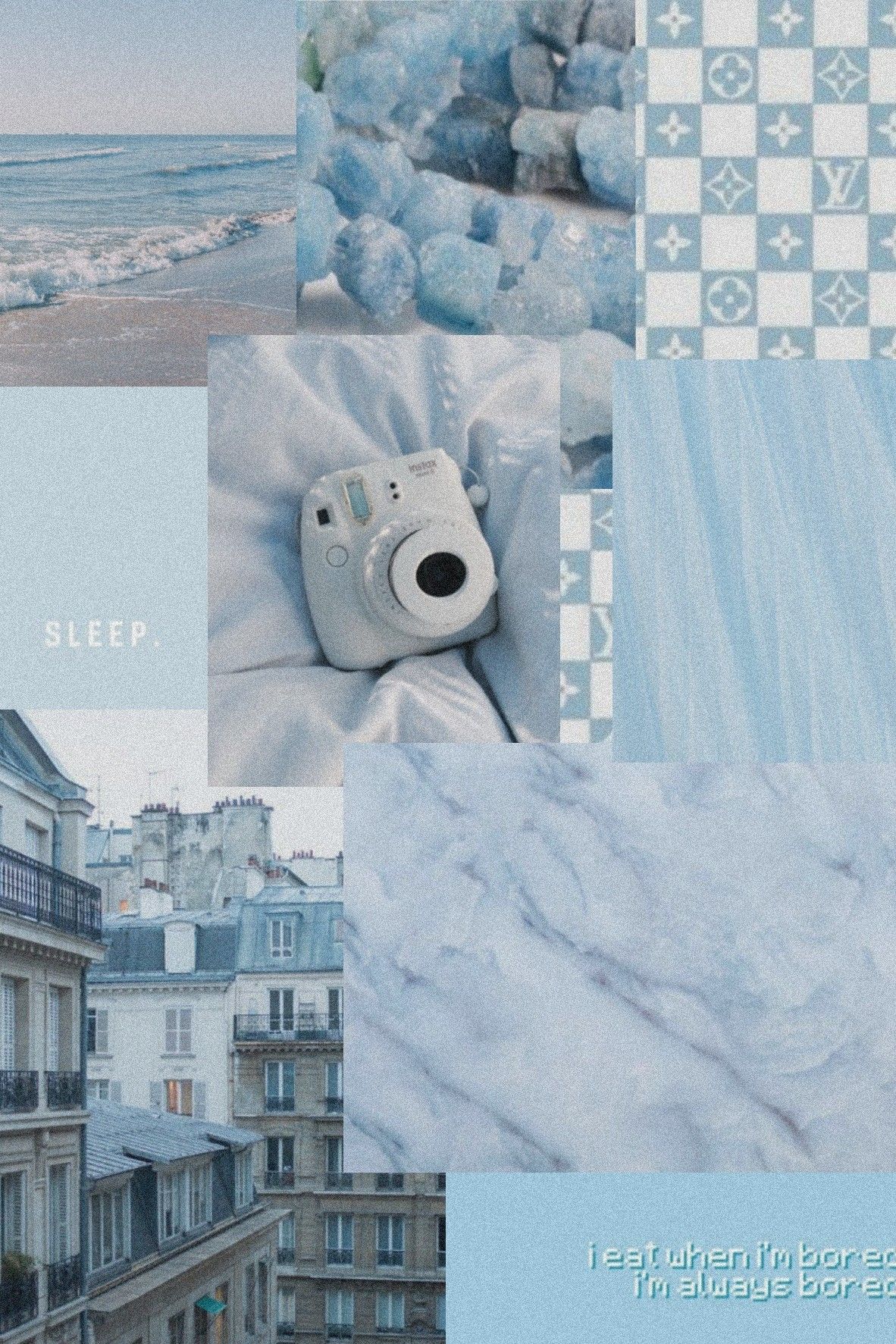 Blue aesthetic collage with. Cute blue wallpaper, Aesthetic desktop wallpaper, Blue wallpaper iphone