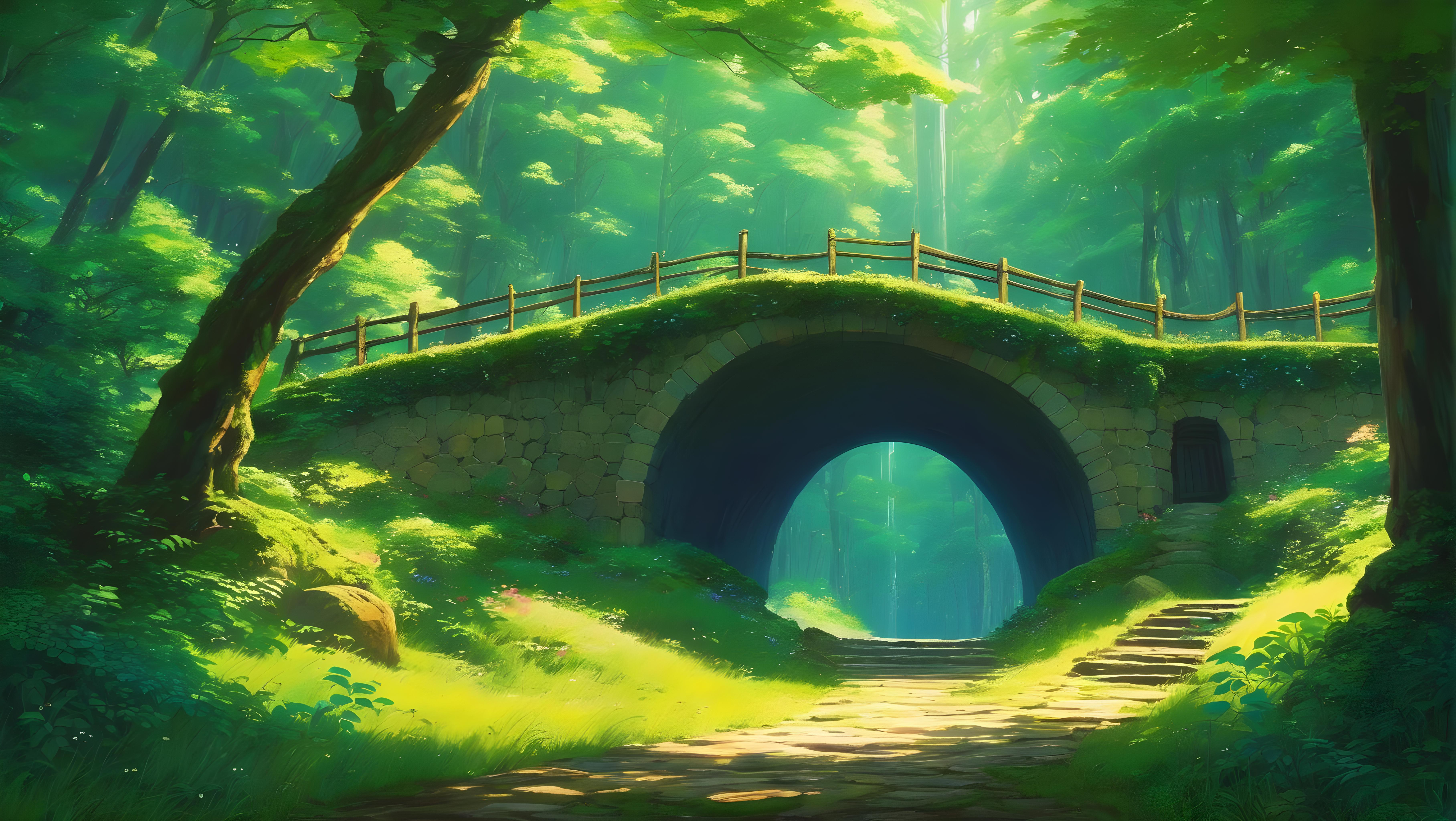 Anime Forest HD Wallpaper and Background