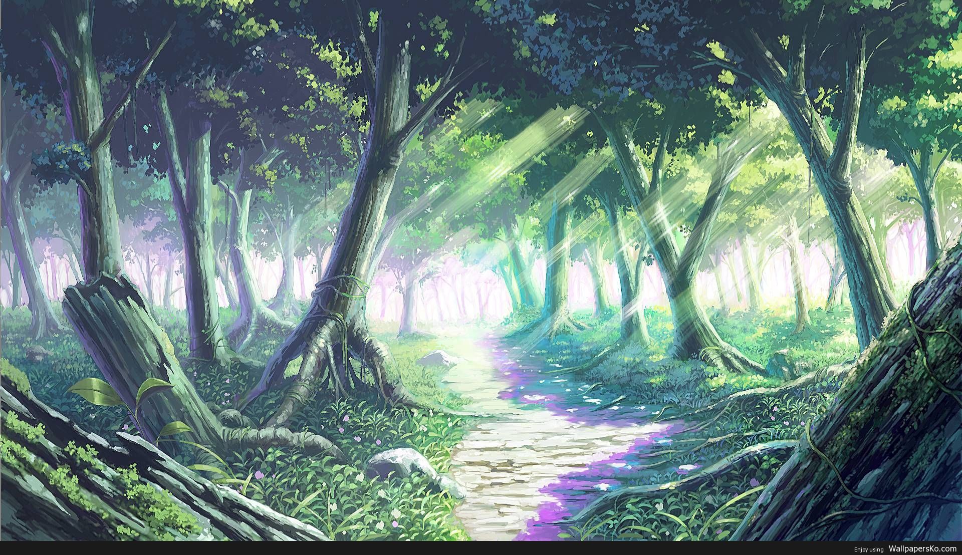 Anime Wallpaper Forest /anime Wallpaper Forest HD Wallpaper Download. Anime Scenery, Anime Background, Fantasy Art Landscapes