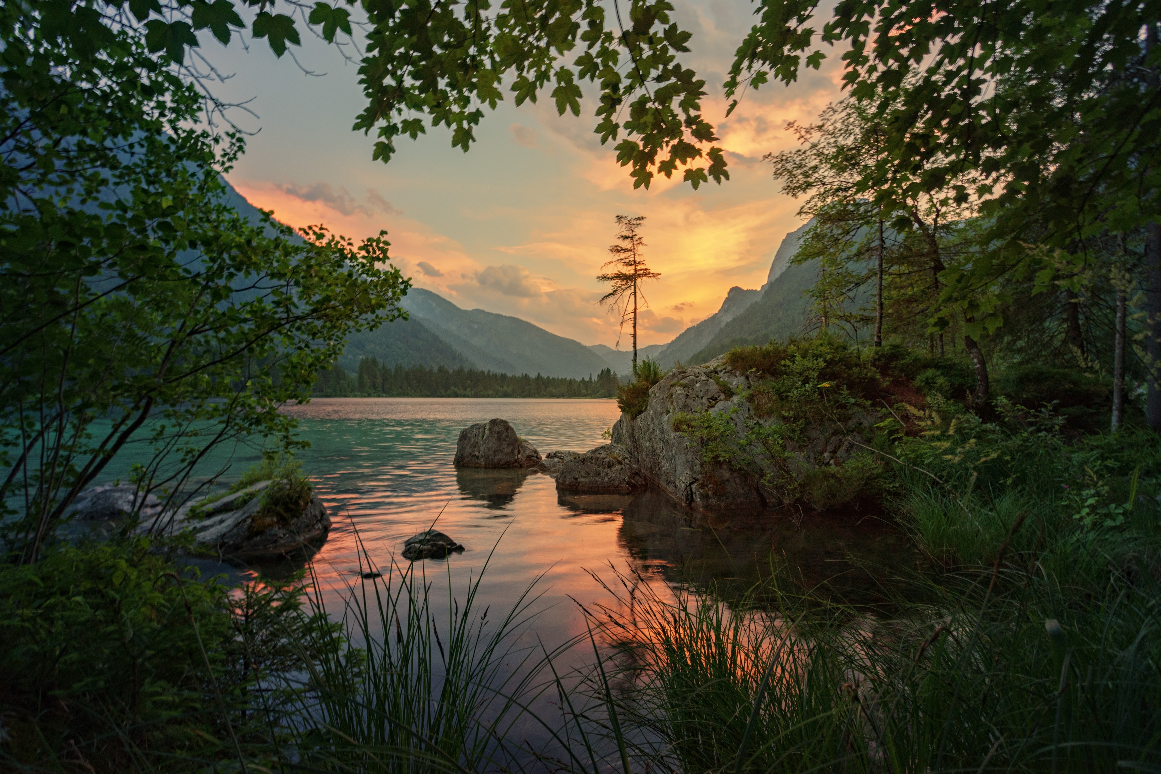 calm quiet hintersee and scenic 4k HD Wallpaper