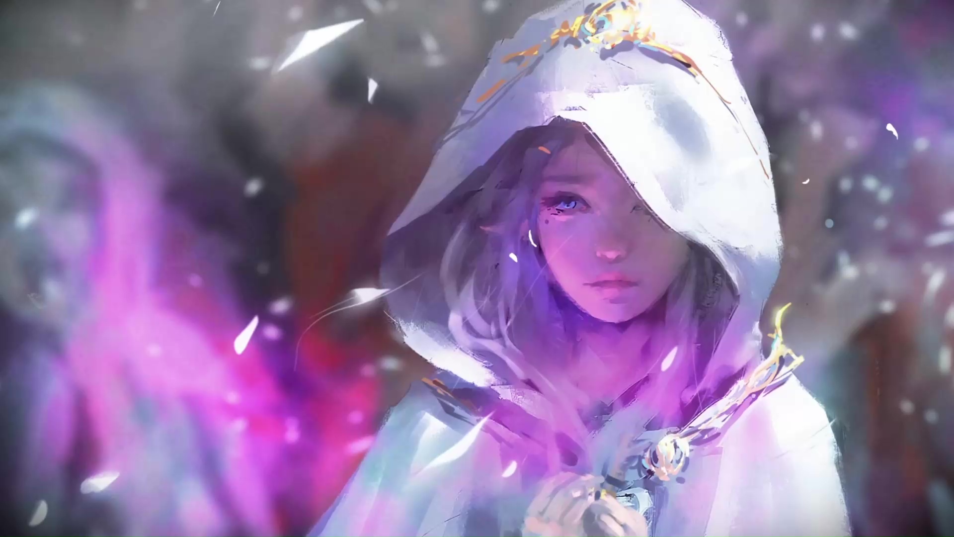 Elf Girl Wearing Hoodie Live Wallpaper
