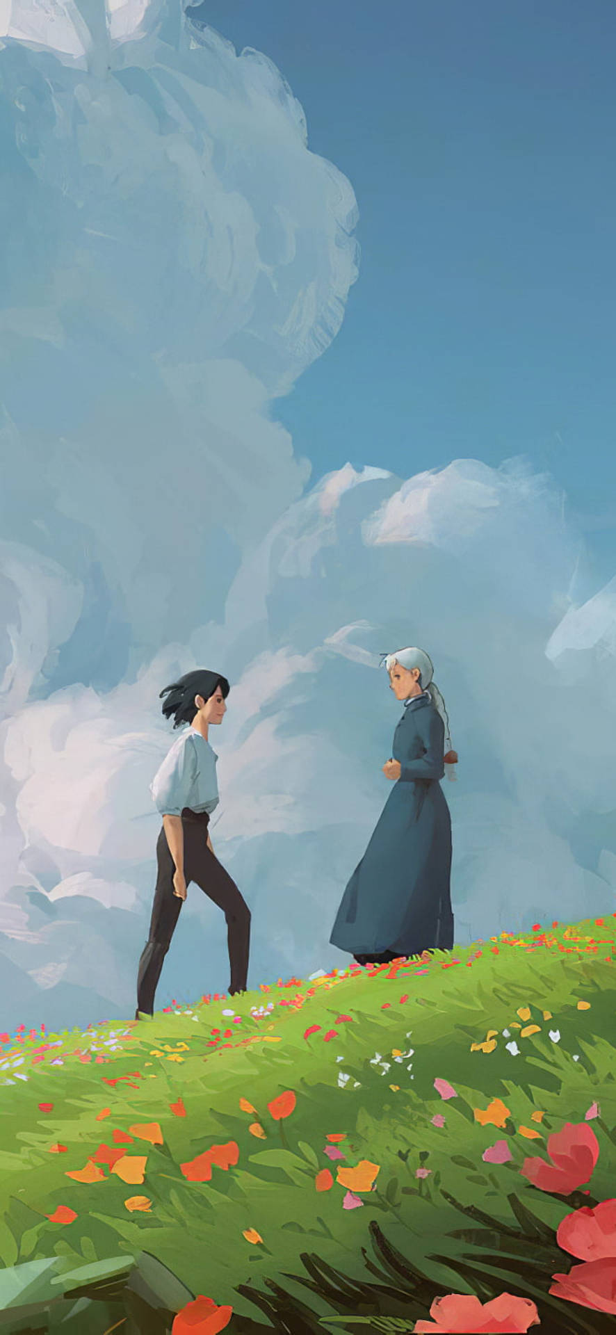 Download Japanese Aesthetic iPhone Sophie Hatter And Howl Wallpaper