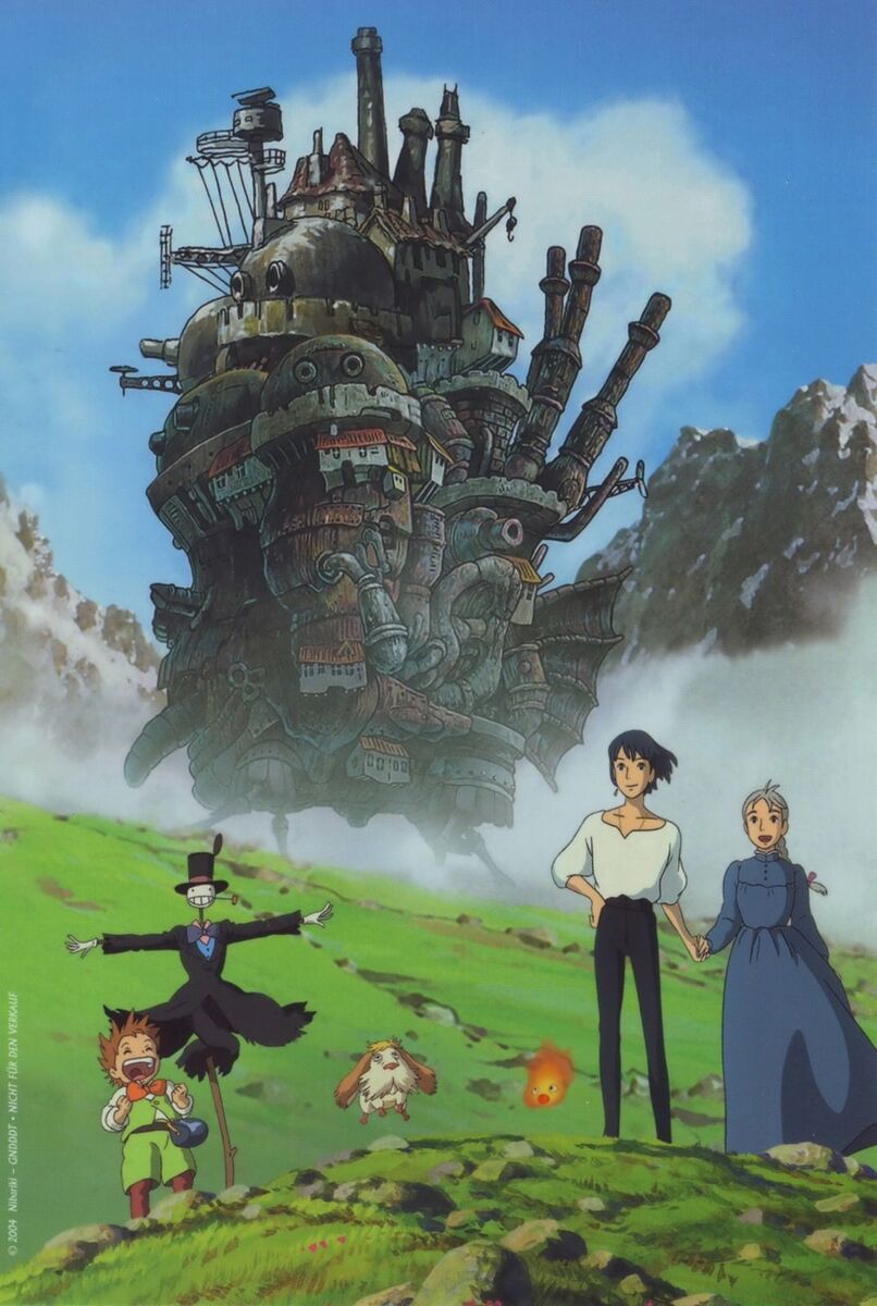 Howls Moving Castle Poster Print T620. A4 A3 A2 A1 A0