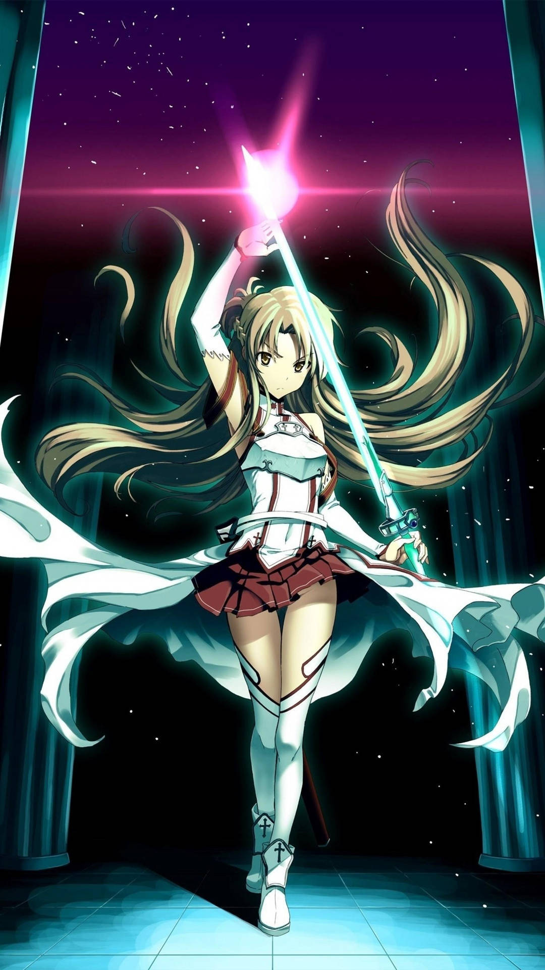 Download Anime Waifu Sword Art Online Asuna With Sword Wallpaper