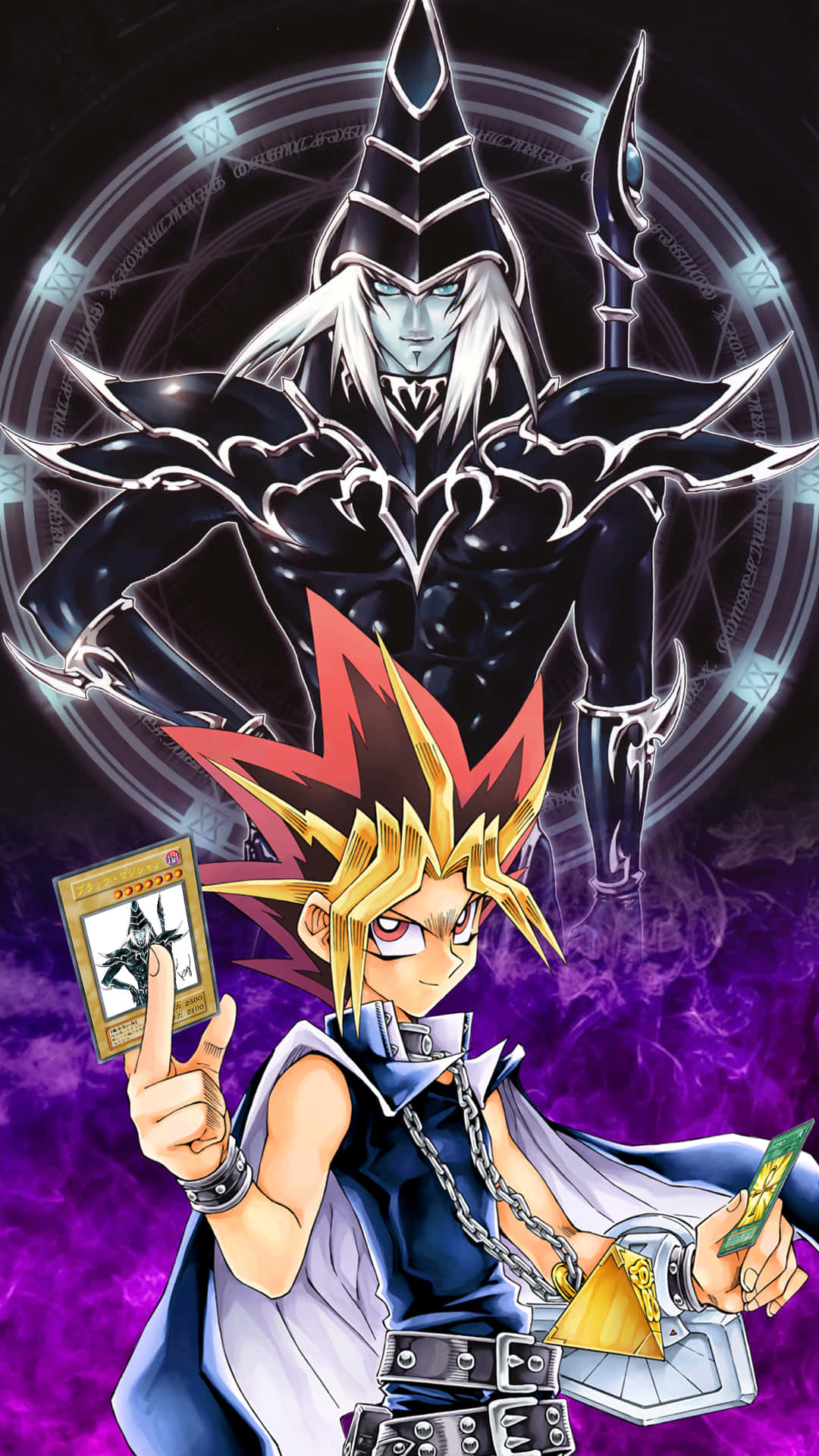 Download Mystical Dark Magician From Yu Gi Oh! Wallpaper