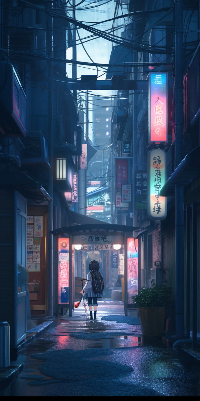 Tokyo alley wallpaper