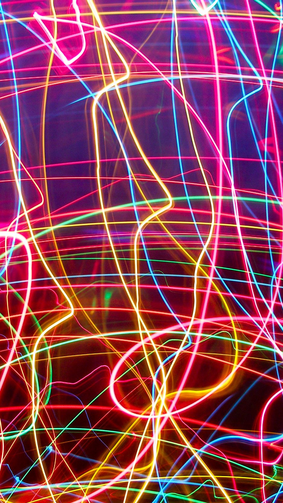 Download Wallpaper 938x1668 Neon, Lines, Plexus, Light, Bright Iphone 8 7 6s 6 For Parallax HD Background
