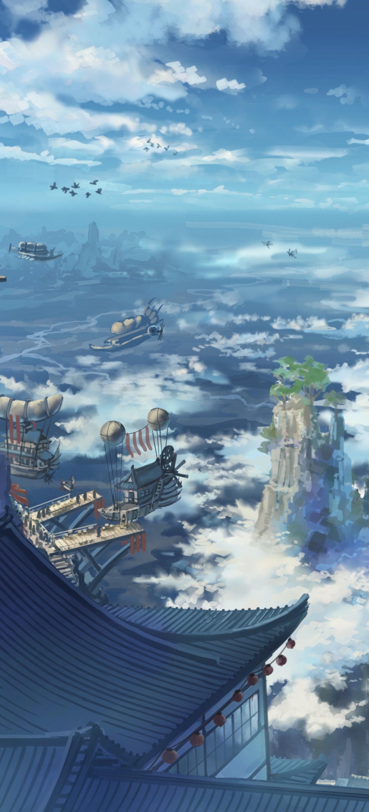 Anime City, 1228x2700 Phone HD Wallpaper