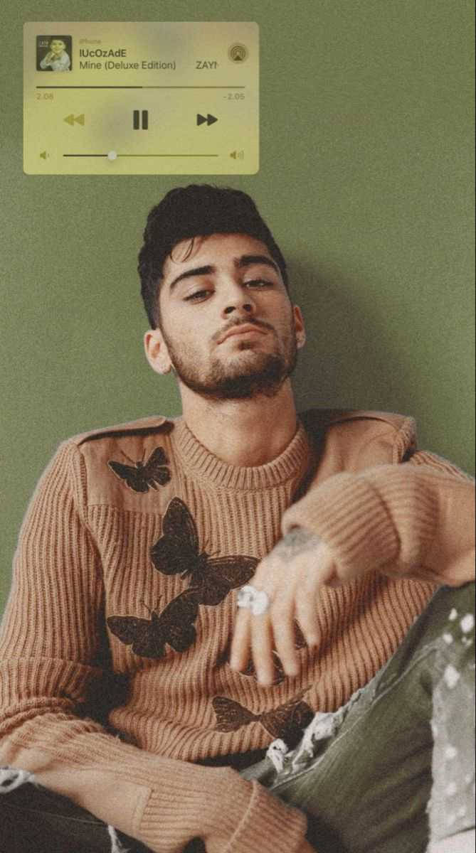 Download Grainy Aesthetic With Music Player Icon Zayn iPhone Wallpaper