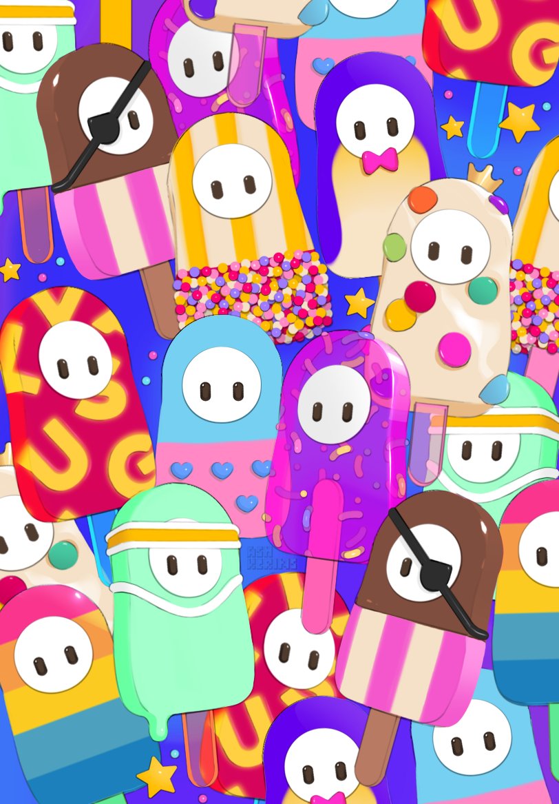Fall Guys SO WISH that these Fall Guys ice lolly concepts that drew were real right now