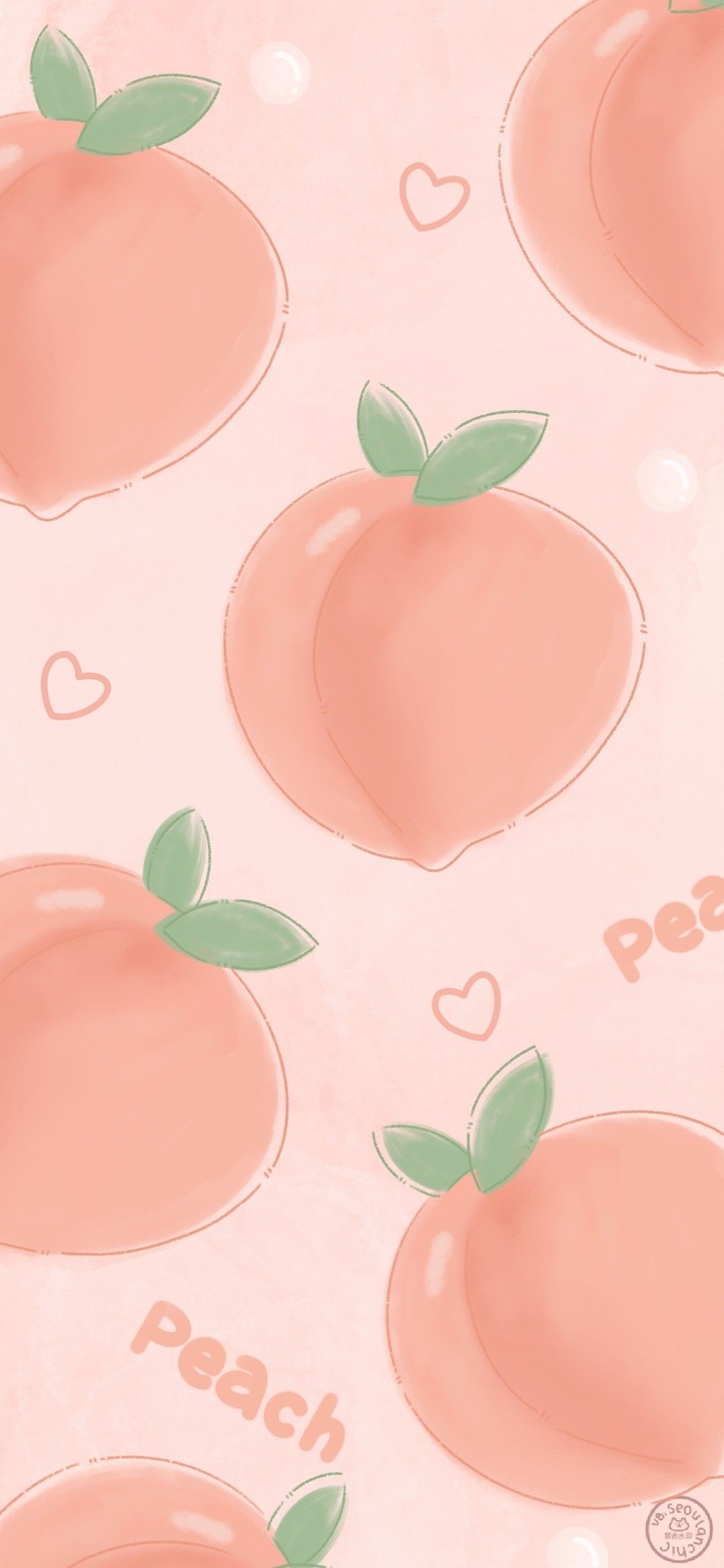 Wallpaper. Peach wallpaper, Cute patterns wallpaper, iPhone wallpaper kawaii