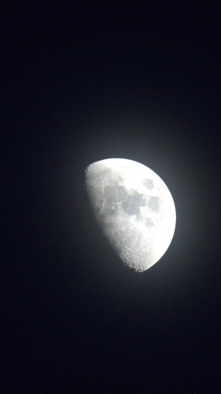 Download wallpaper 750x1334 half moon, night, dark, iphone 7, iphone 8, 750x1334 HD background, 1218
