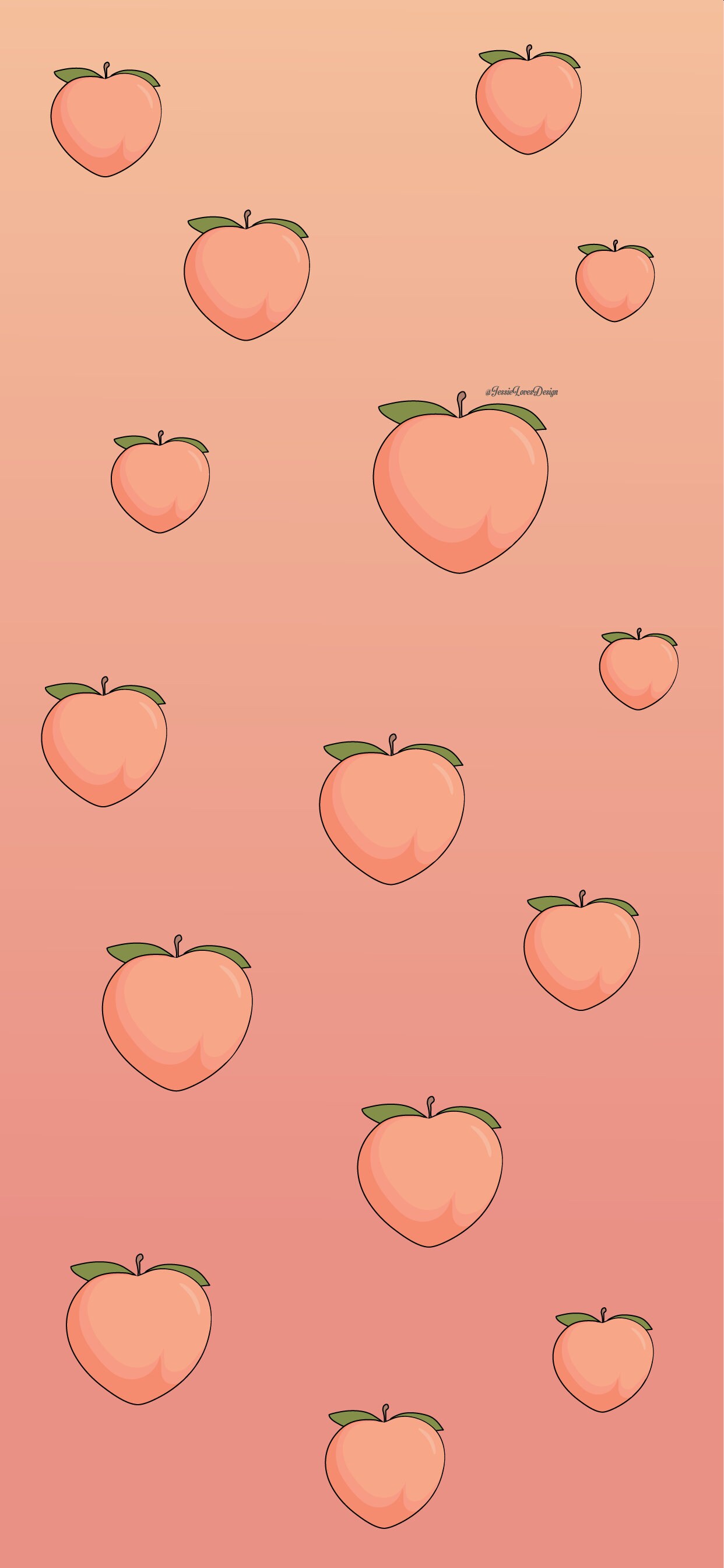 Peach Wallpaper for iPhone Cellphone Home and Lock