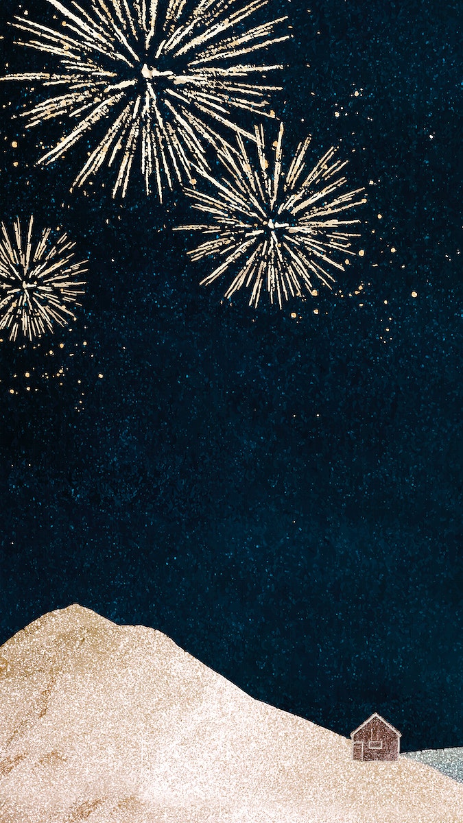 Fireworks iPhone wallpaper, aesthetic glitter