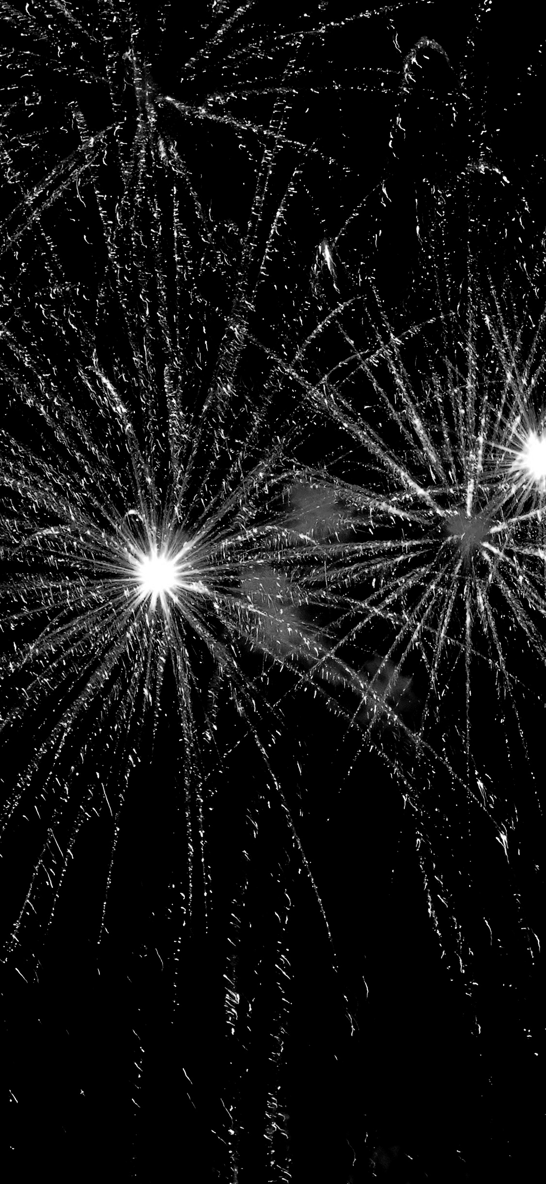 Firework Sky Dark Party Event Pattern Background Bw Dark Wallpaper