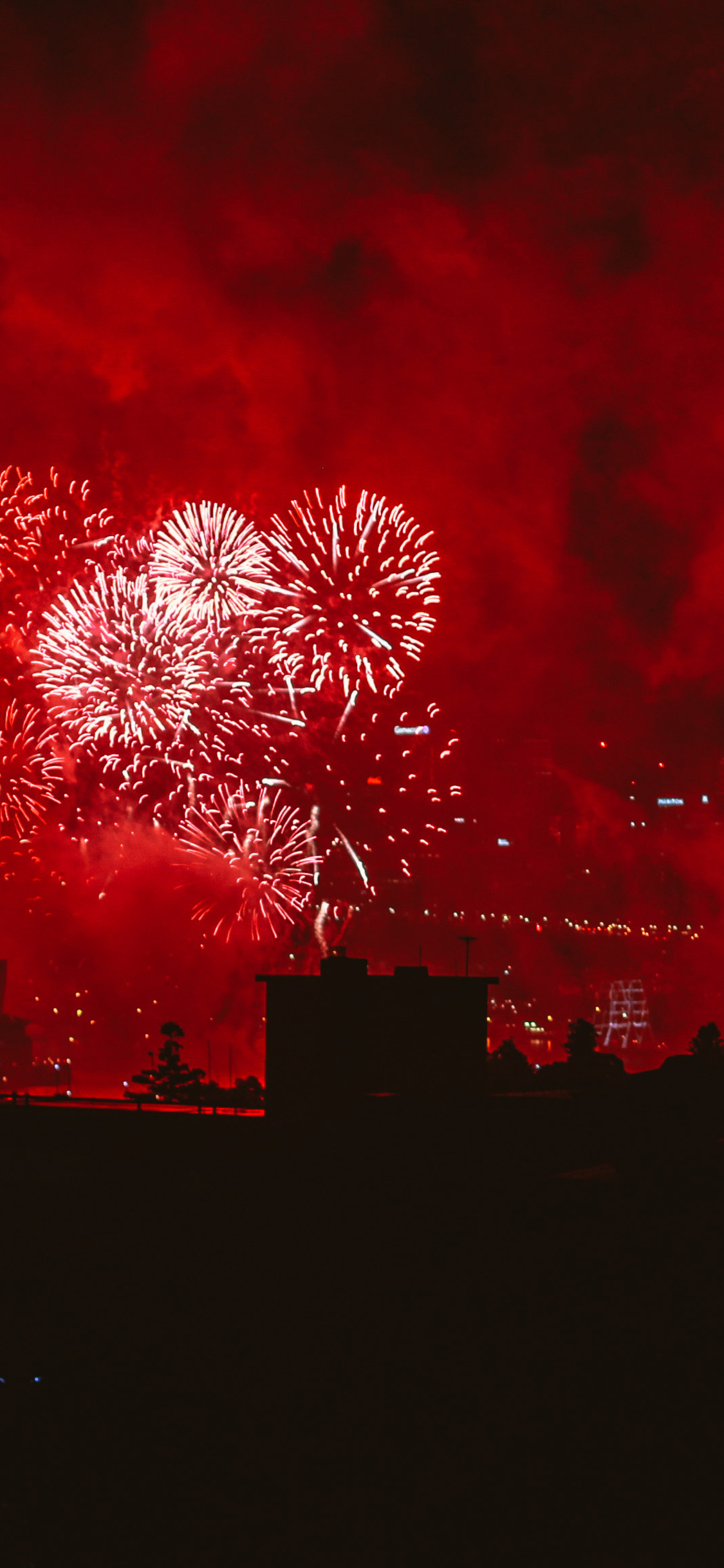 Fireworks Red Evening Festival Explosion 4k iPhone XS, iPhone 10, iPhone X HD 4k Wallpaper, Image, Background, Photo and Picture