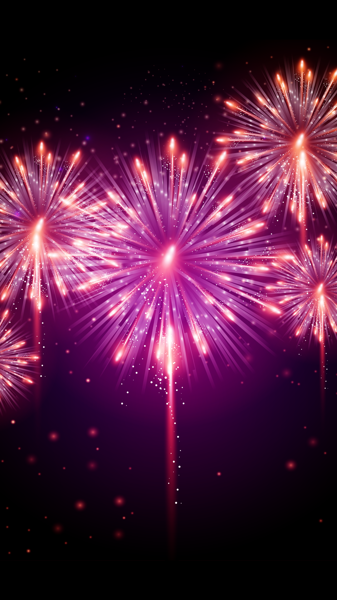 Pink Fireworks Wallpaper for Phone