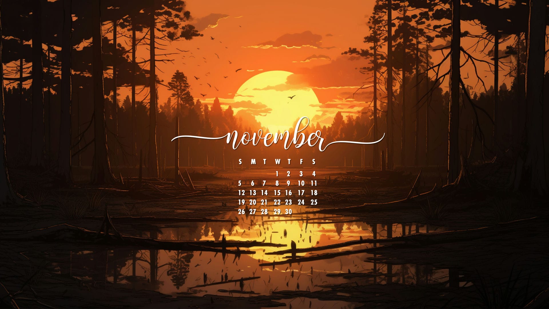 November Calendar Wallpaper Best Desktop & Phone Background