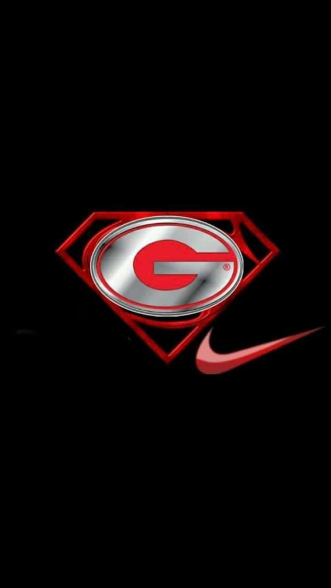 Download Georgia Bulldogs Phone Superman Emblem Wallpaper
