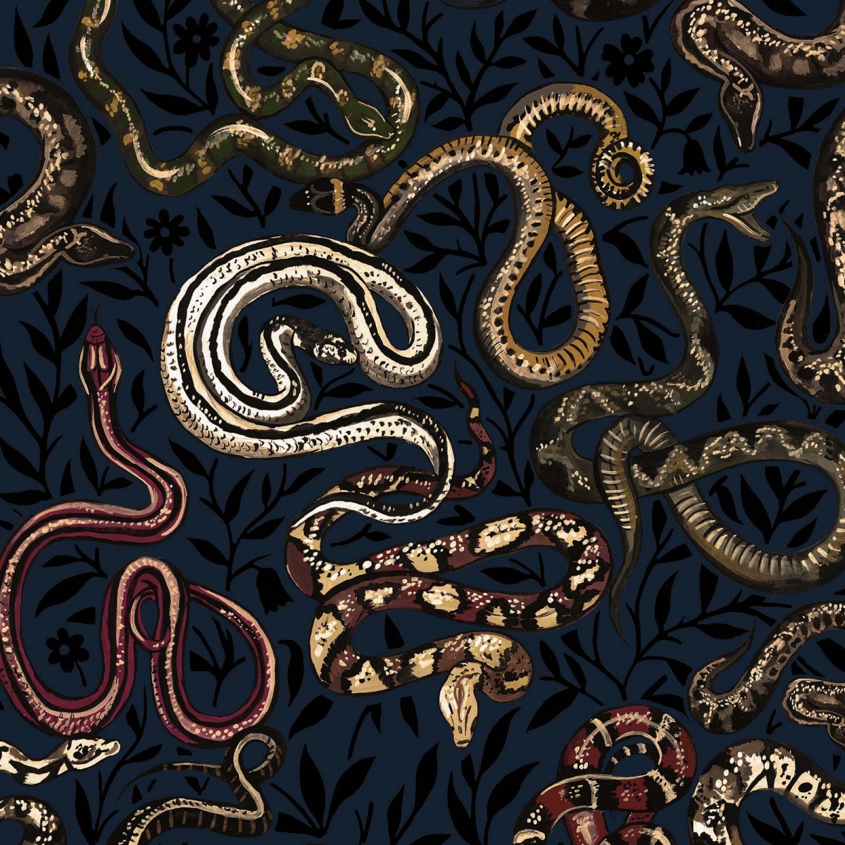 SNAKES AND ADDERS Wallpaper Sample. HOUSE OF HACKNEY