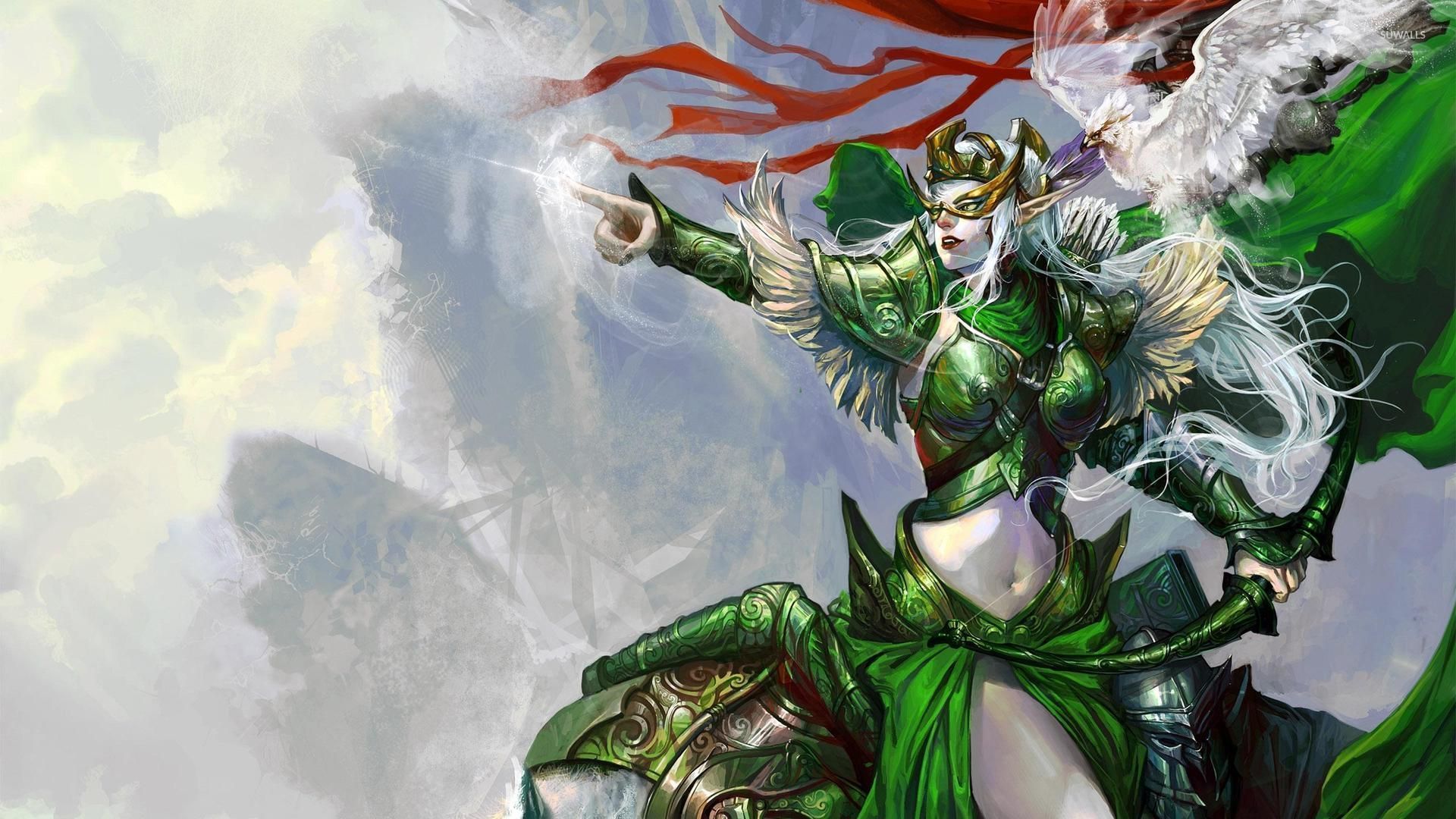 Female elf warrior wallpaper wallpaper