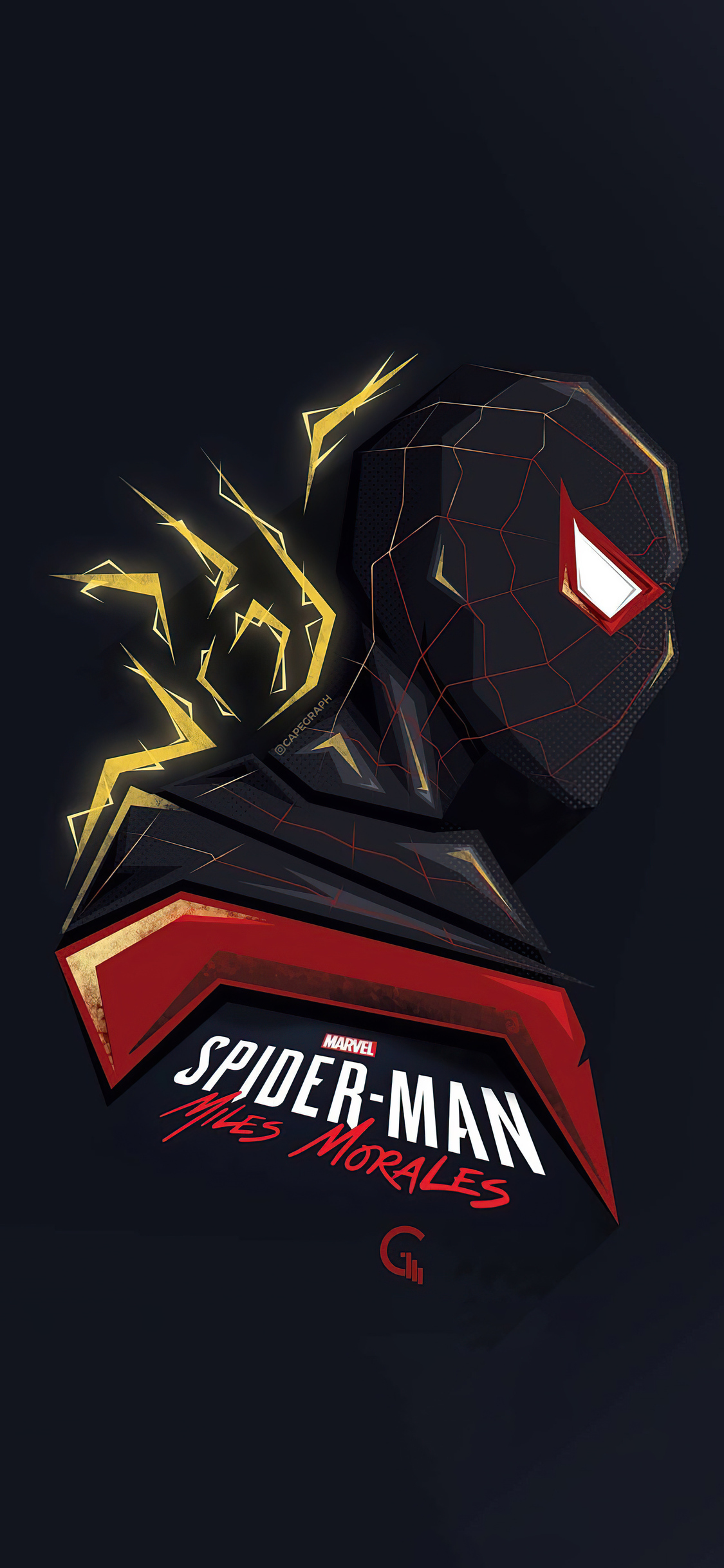 Spider Man Miles Morales Minimal Art 4k iPhone XS, iPhone 10, iPhone X HD 4k Wallpaper, Image, Background, Photo and Picture