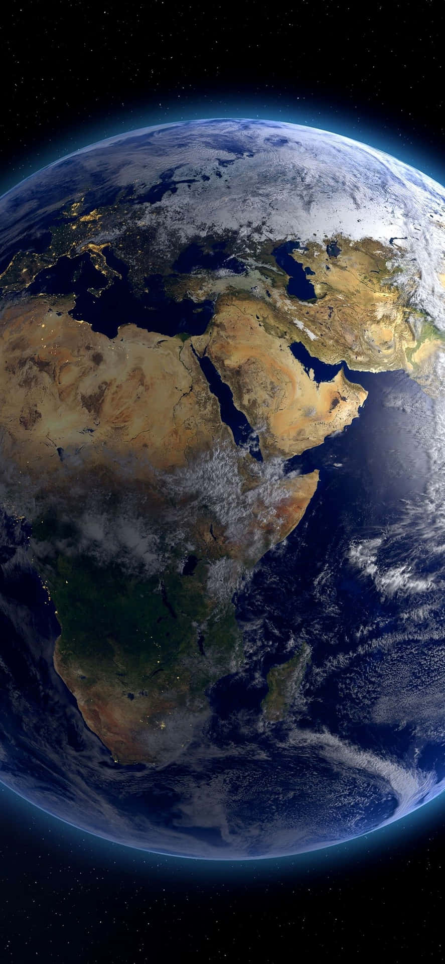 Download IPhones XS Max Earth In The Outer Space Wallpaper