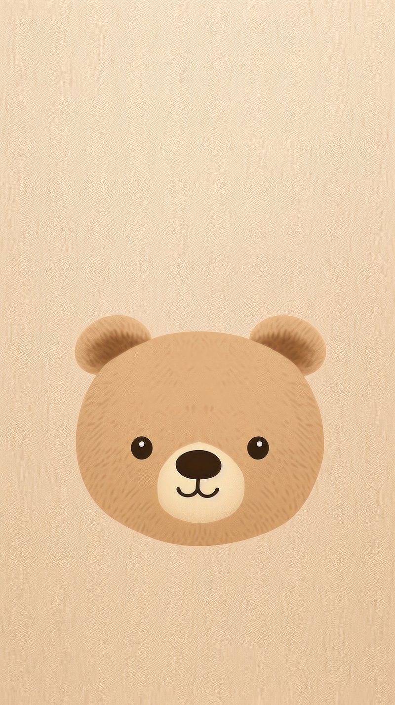 Wallpaper pattern brown bear anthropomorphic. Free Photo Illustration