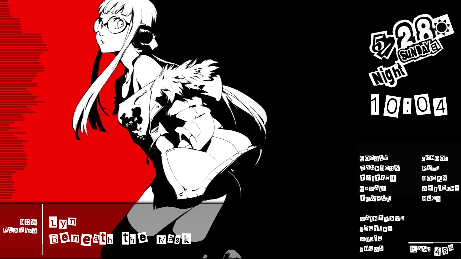 Yet Another Persona 5 Desktop (Featuring Futaba)