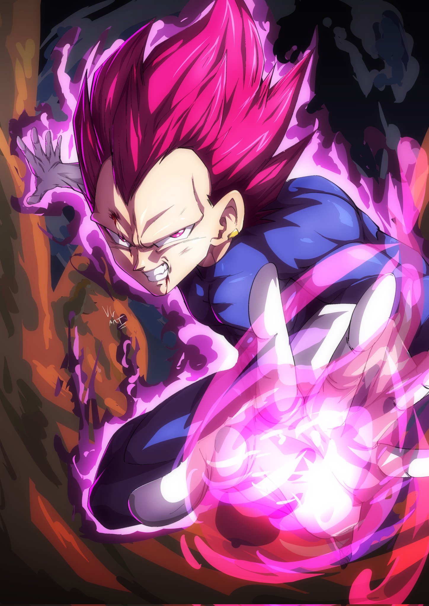 Vincent graphic art ultra ego as promised! I keep getting better at drawing vegeta! #vegeta #ultraego #DragonBall