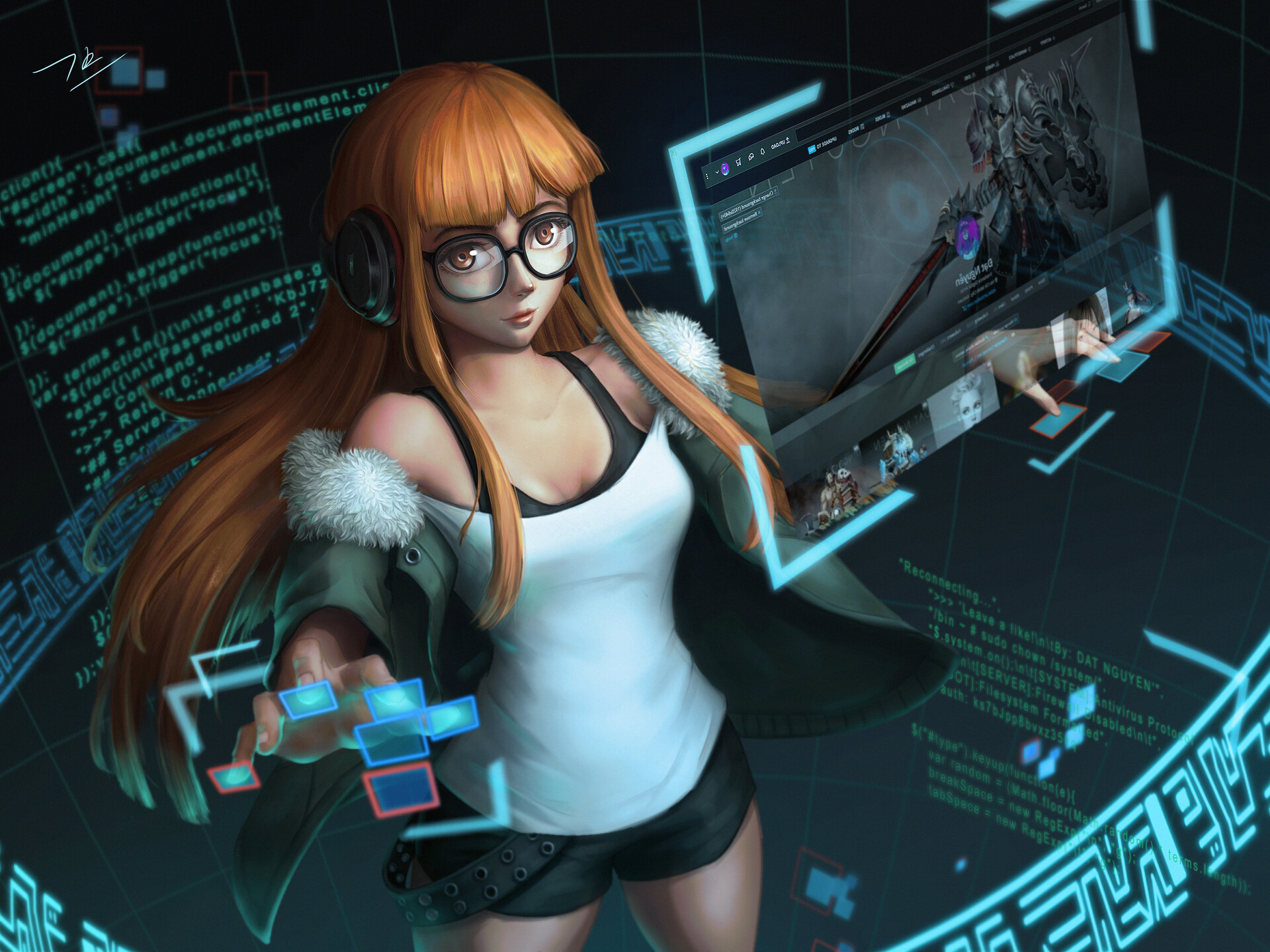 Dat Nguyen Sakura Fanart (Persona 5)