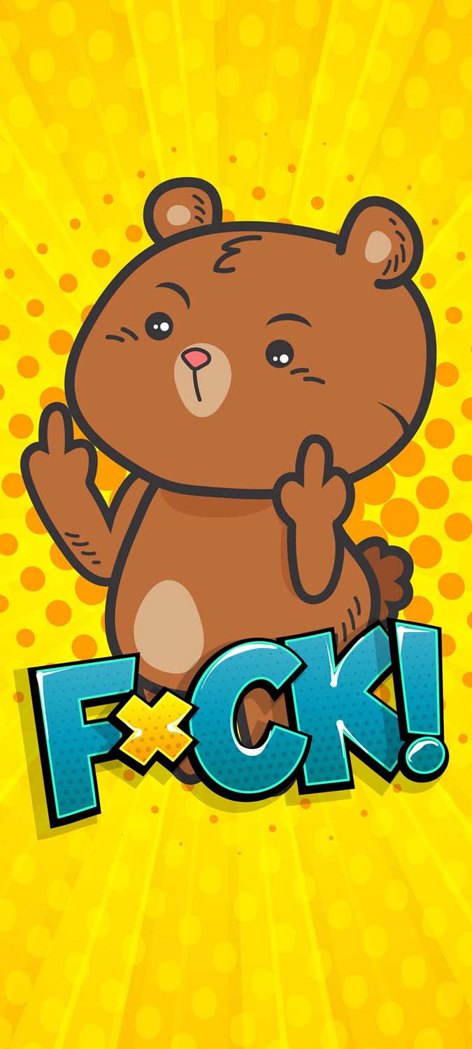 Teddy Bear F ck iPhone Wallpaper HD