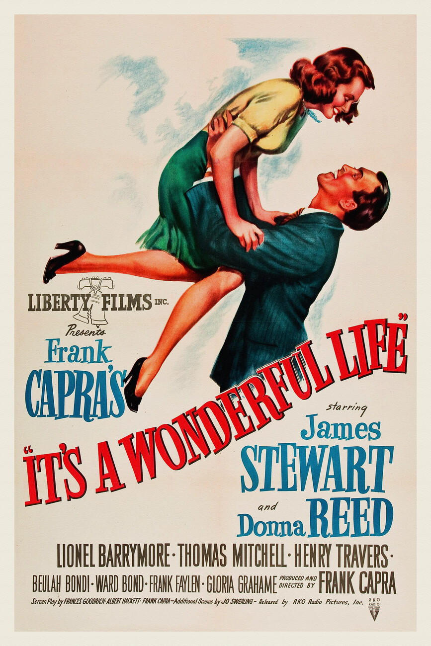 It's a Wonderful Life (Vintage Cinema / Retro Movie Theatre Poster / Iconic Film Advert). Reproductions of famous paintings for your wall