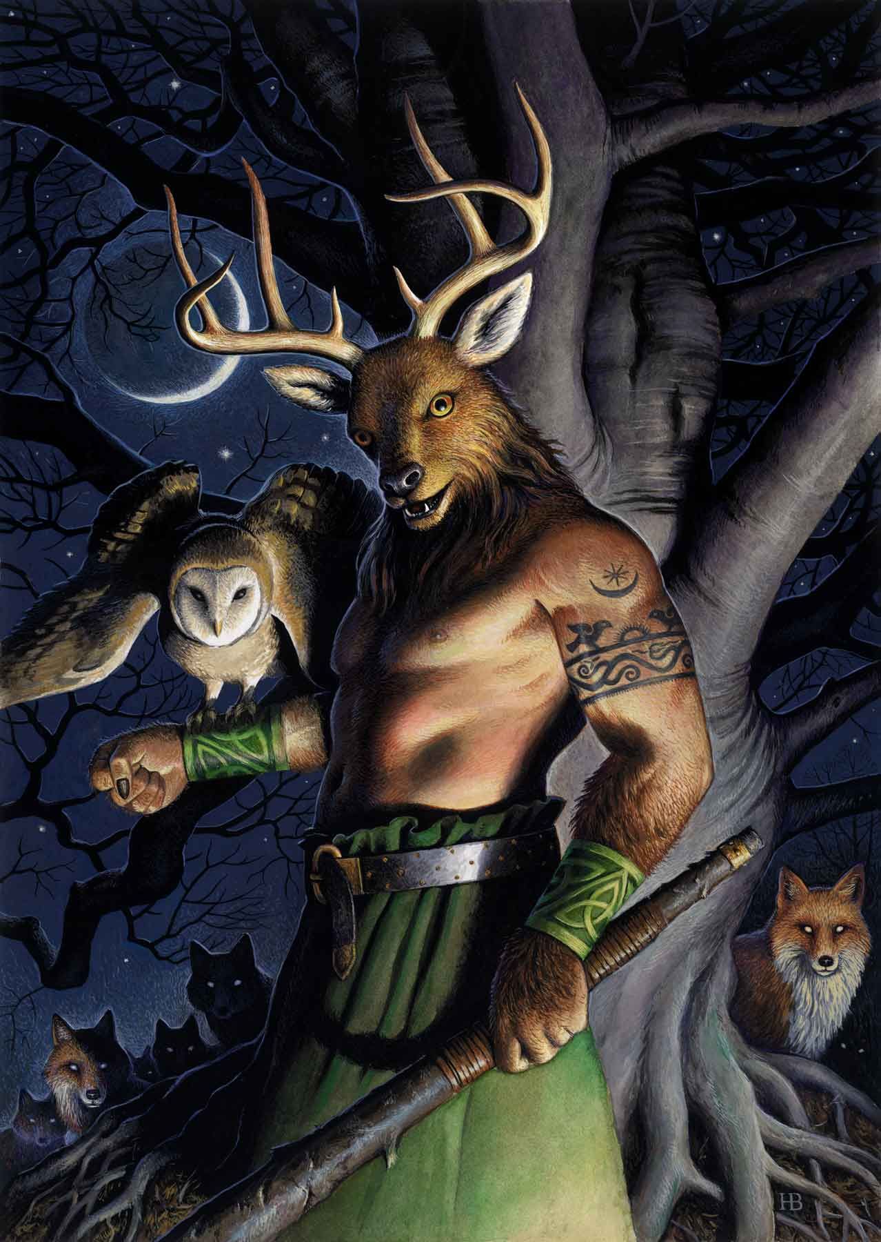 OrgyoftheMind. Celtic gods, Cernunnos, Pagan art