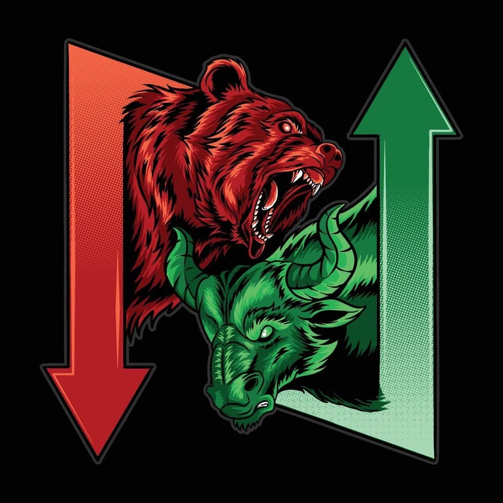 Download bearish and bullish in the science of stock market economics for free. Bullish and bearish logo, Stock market wallpaper creative, Bear vs bull