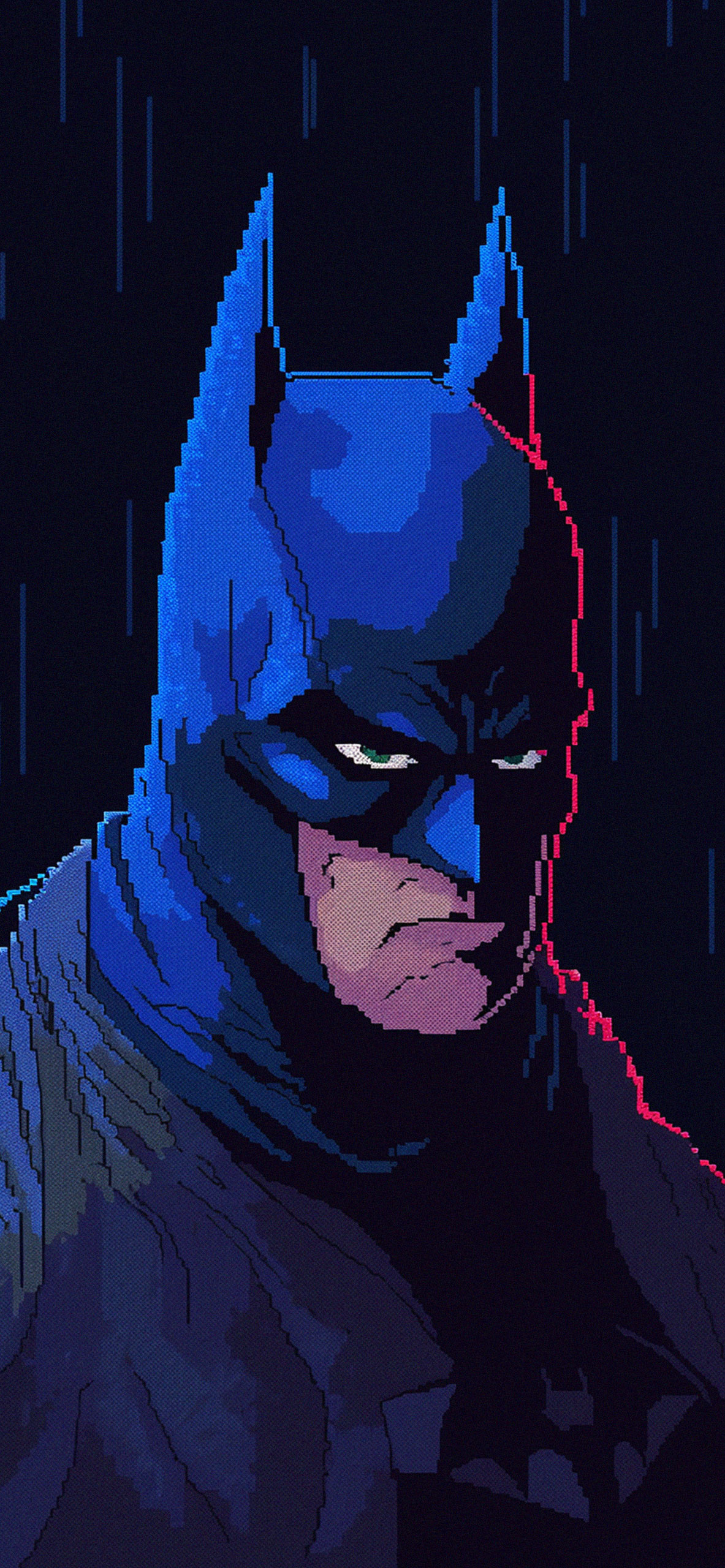 Pixel Batman Retro Art Wallpaper