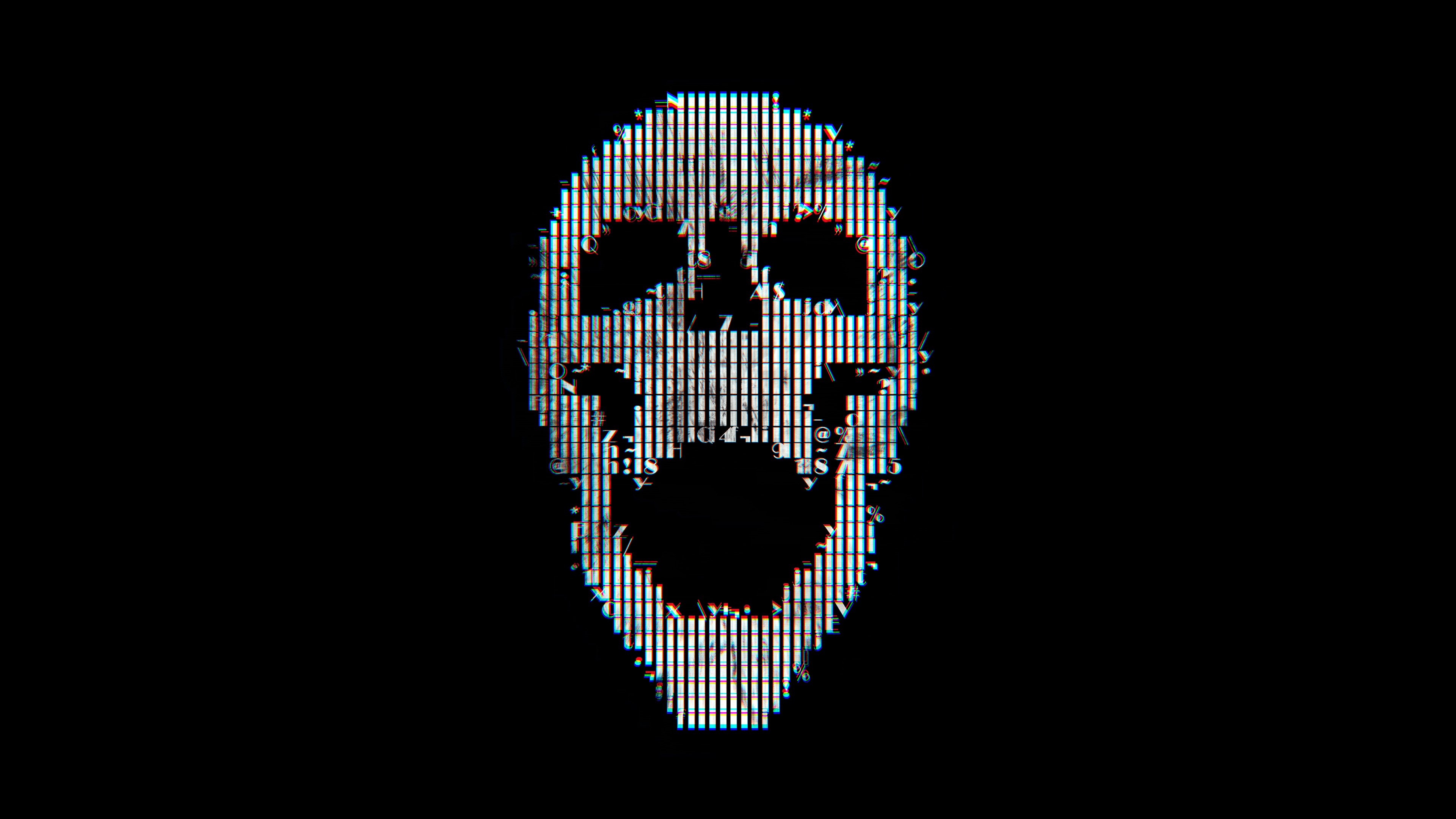 wallpaper for desktop, laptop. digital skull dark black art illustration simple minimal