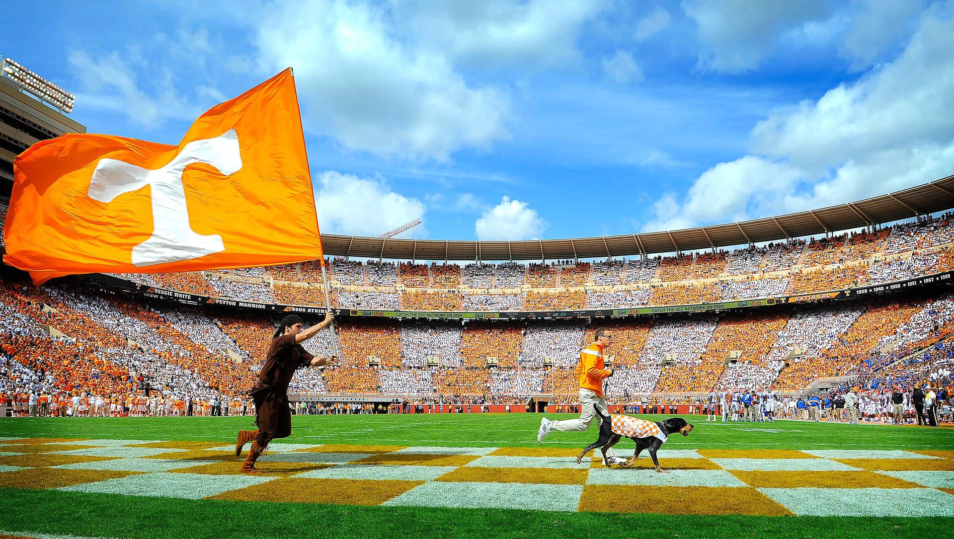 Tennessee Flag In Stadium Wallpaper