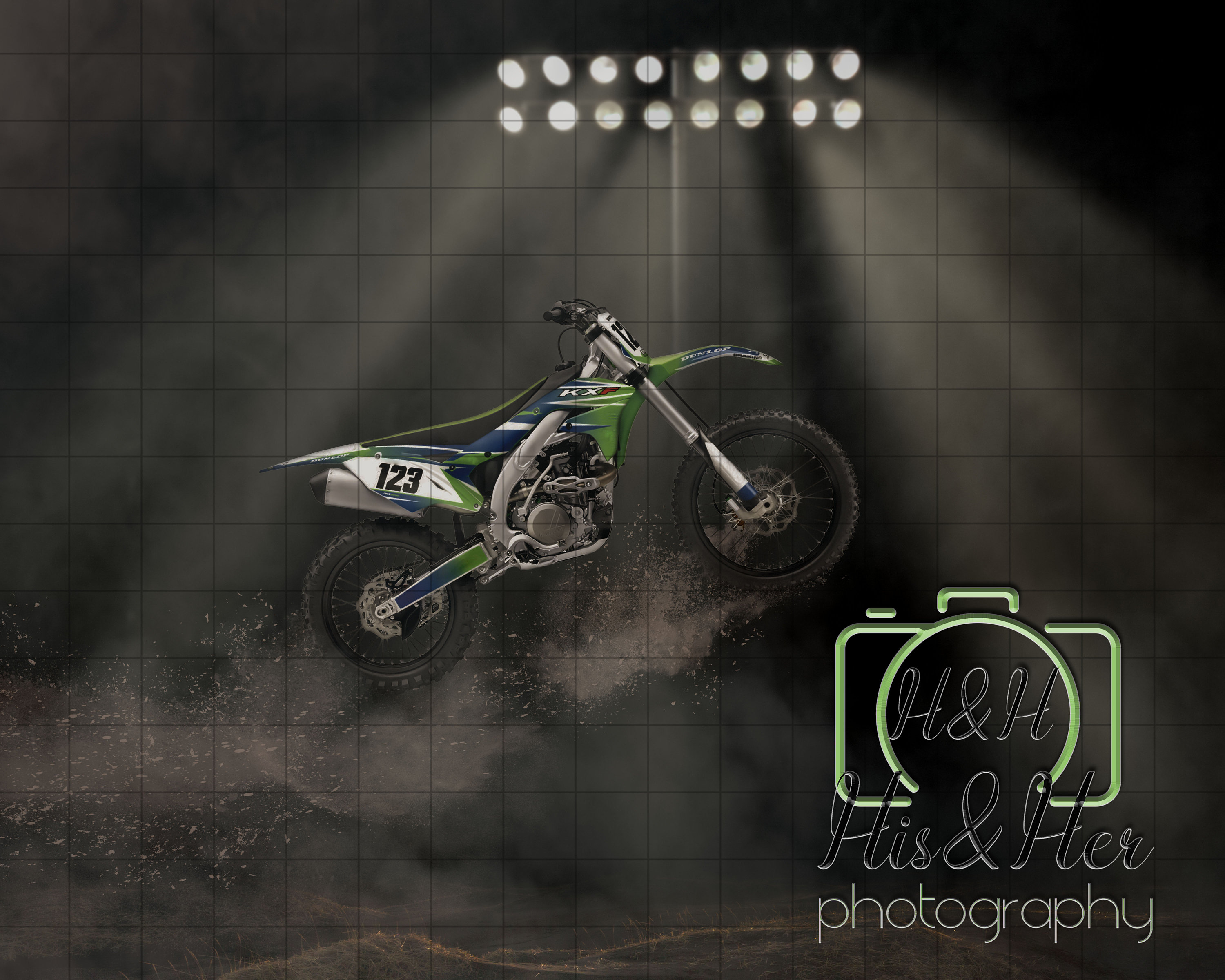 Dirt Bike Racing Motocross Digital Background Digital