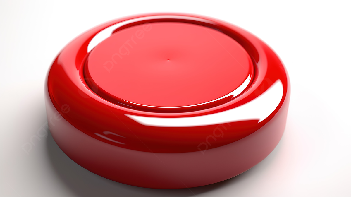 Red Round Button On A White Surface Background, 3D Closeup Red Button On A White Background, HD Photography Photo Background Image And Wallpaper for Free Download