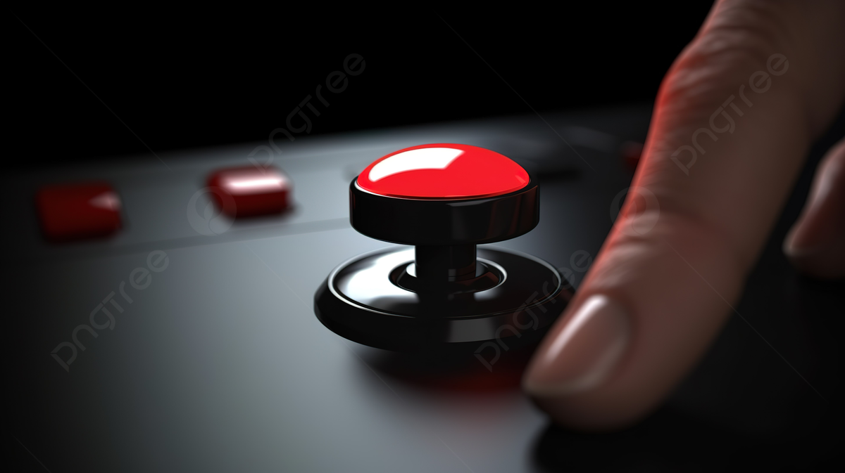 Hand Is Putting One Finger On A Red Button Of A Video Game Controller Background, 3D Cartoon Hand Pressing The Red Button System Control, HD Photography Photo Background Image And Wallpaper for