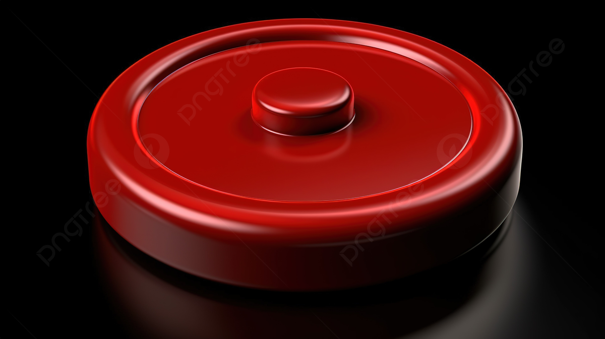 Isolated 3D Illustration Of A Red Button Background, Emergency Button, Power Button, Push Button Background Image And Wallpaper for Free Download