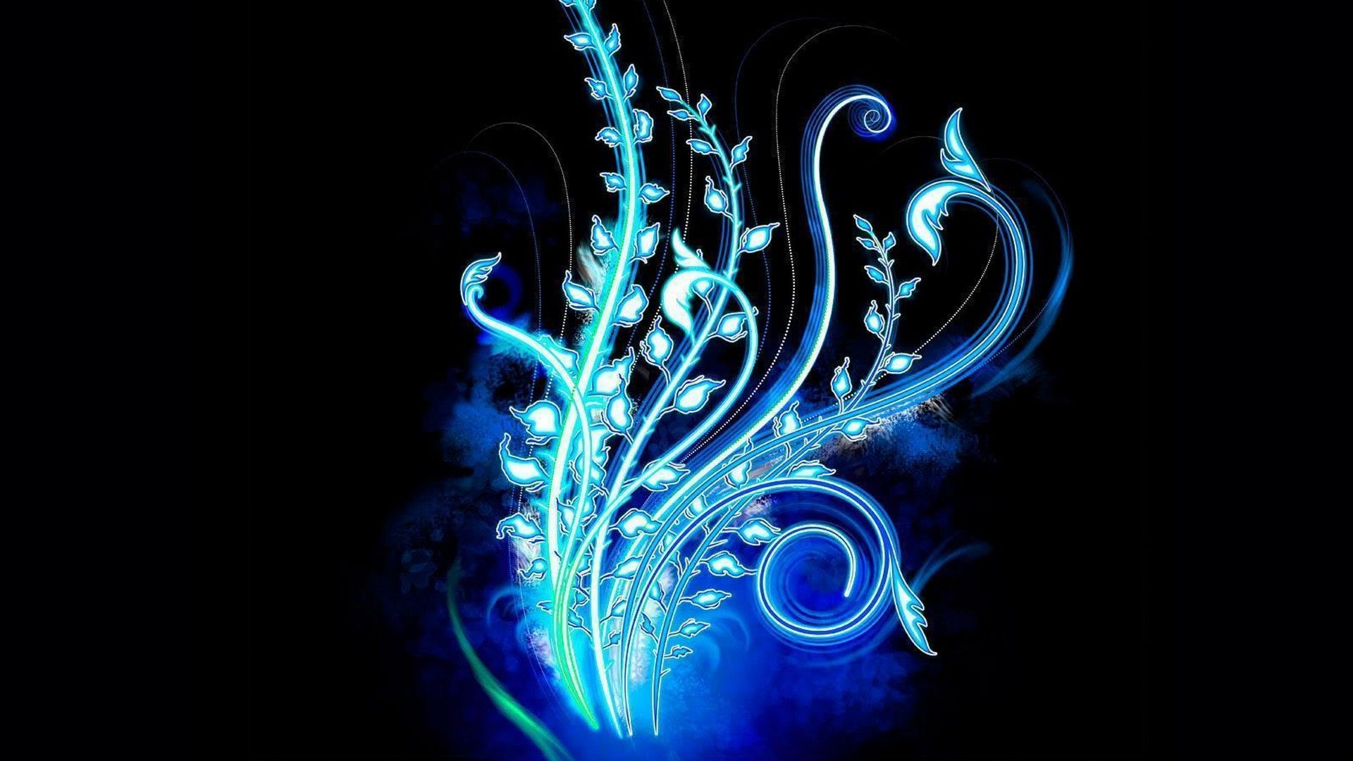 Blue Neon Wallpaper For Desktop
